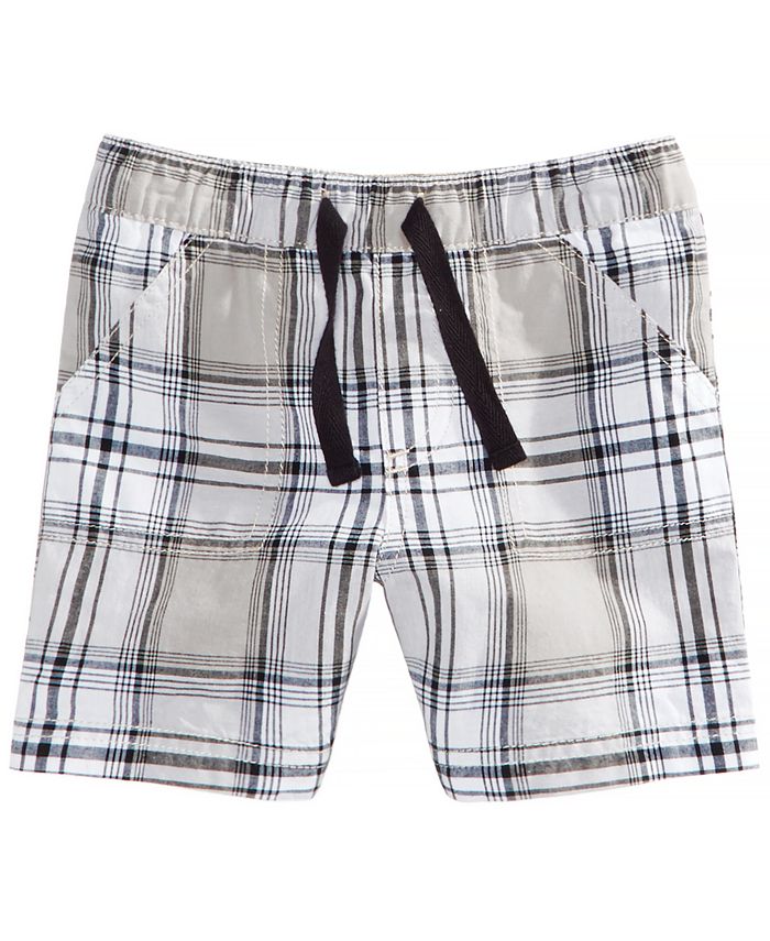 First Impressions Plaid-Print Cotton Shorts, Baby Boys, Created for ...
