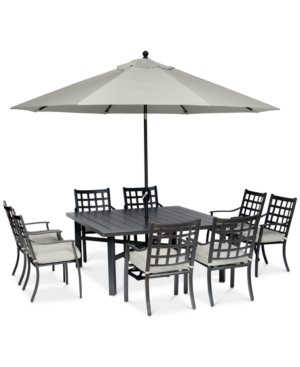 Highland Aluminum Outdoor 9-Pc Dining Set (64