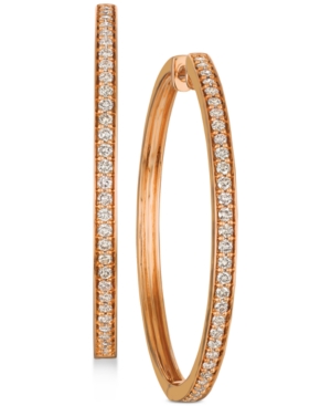 image of Le Vian Nude Diamond Hoop Earrings (9/10 ct. t.w.) in 14k Rose Gold (Also available in Yellow Gold)