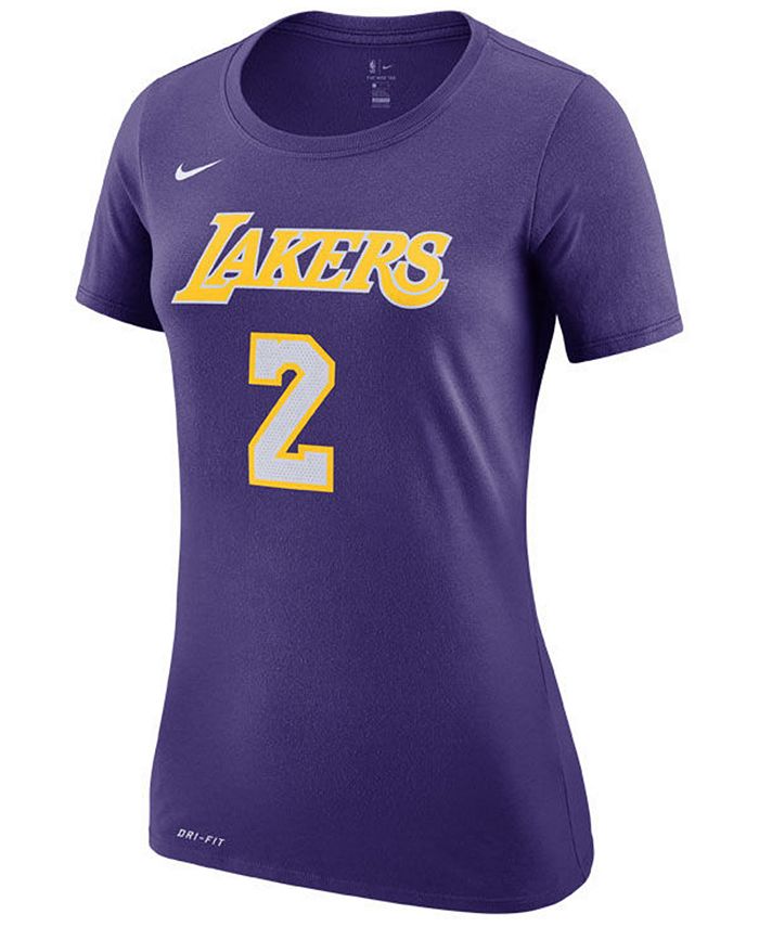 Nike Women's Lonzo Ball Los Angeles Lakers Name & Number Player T-Shirt ...