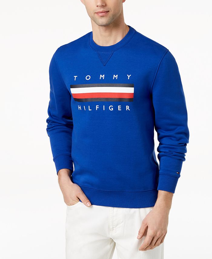 Tommy Hilfiger Men's Graphic-Print Logo Sweatshirt, Created for Macy's ...