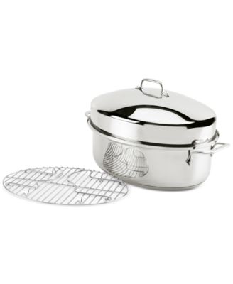 All-Clad - Stainless Steel Oval Roaster & Rack