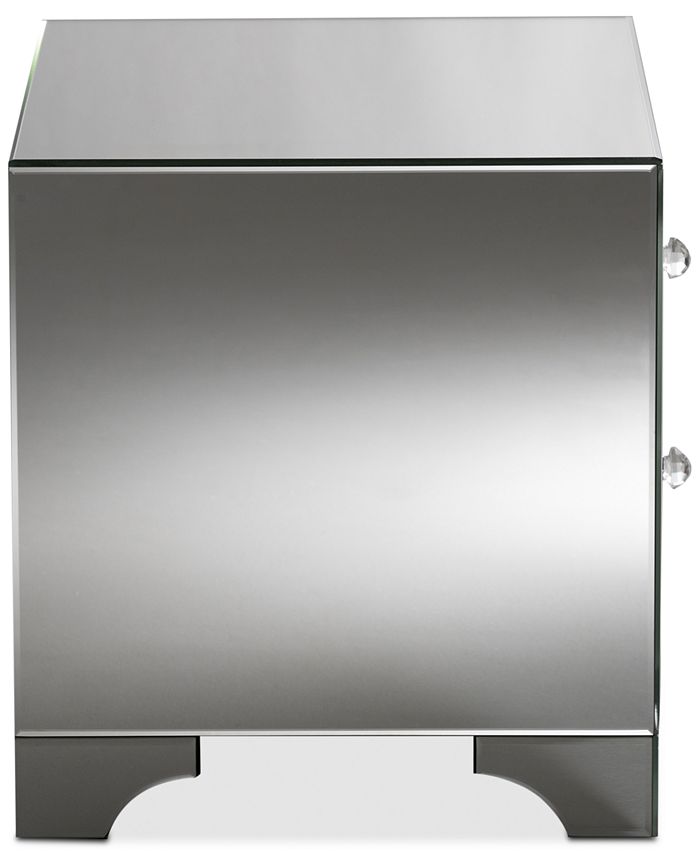 Furniture Farrah Mirrored Nightstand Macy's