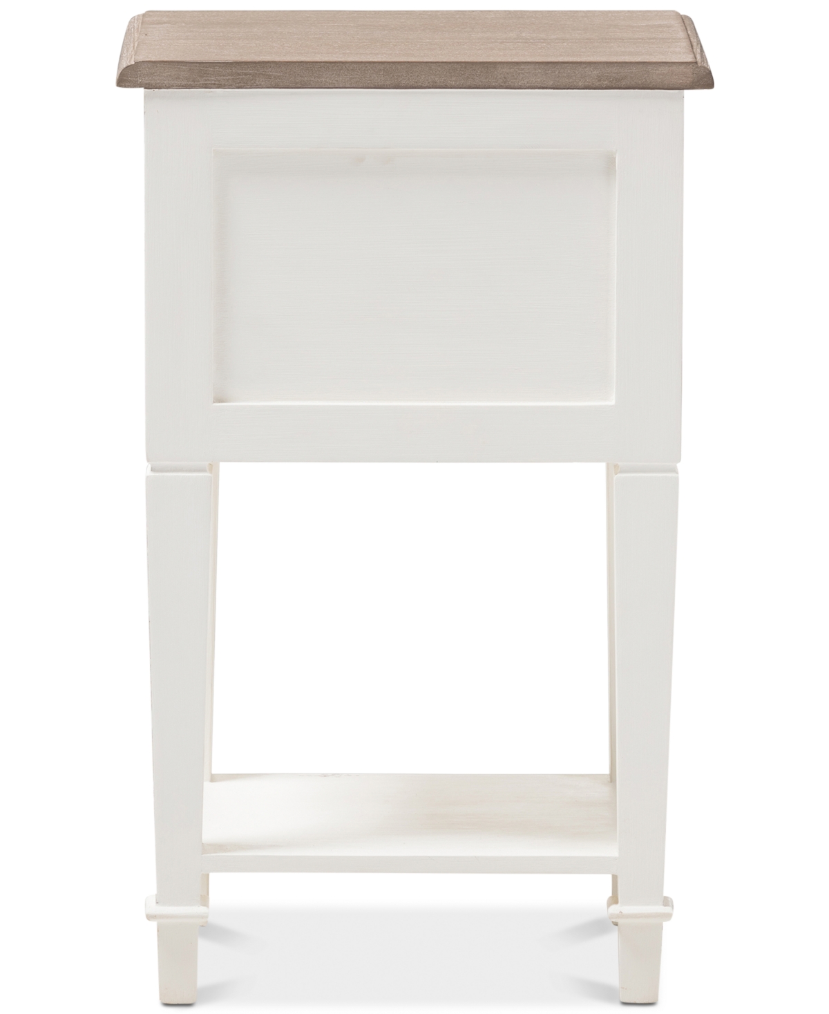 Macy's Dauphine 2-drawer Nightstand In White,natural