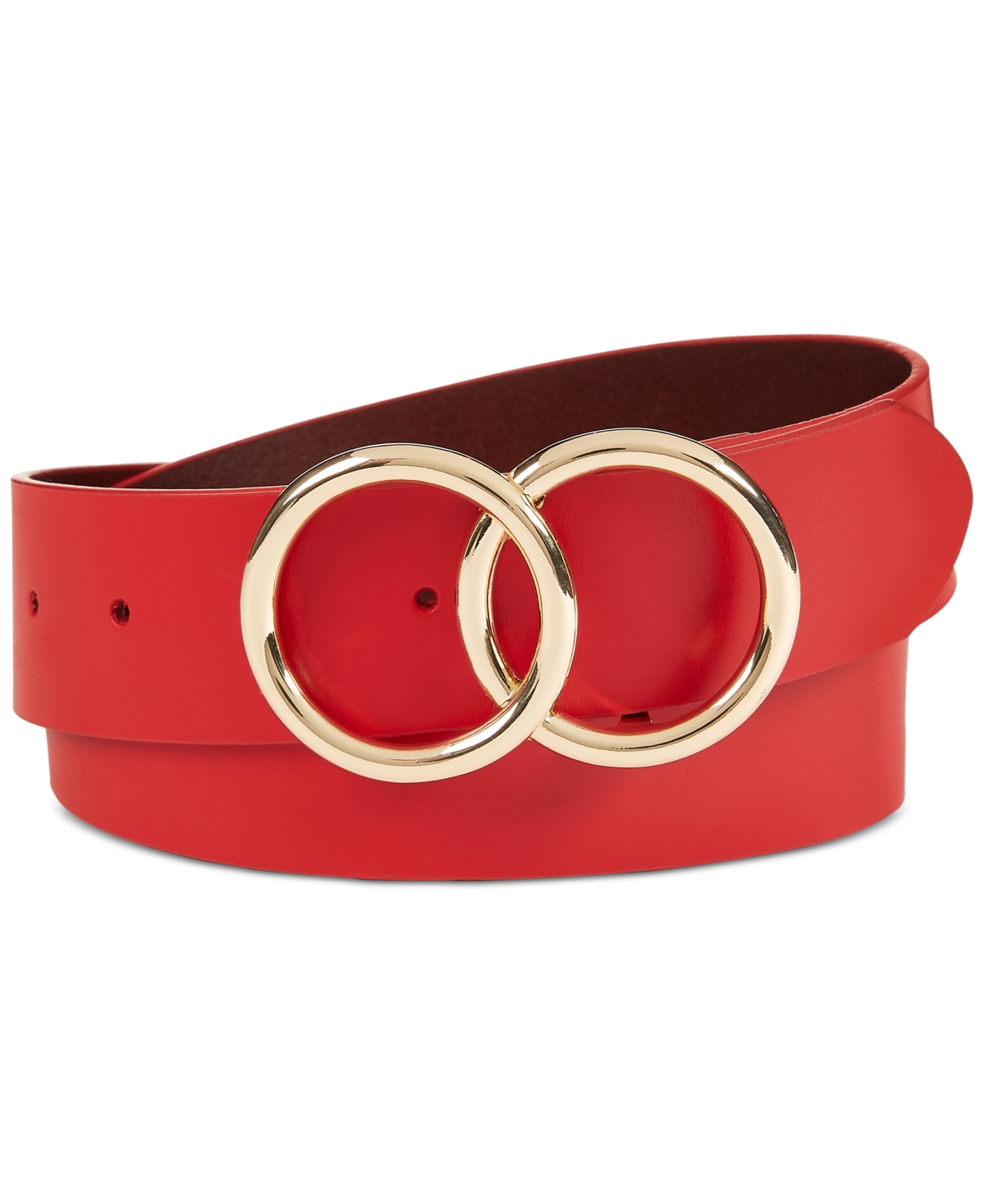 Inc International Concepts Double Circle Belt, Created For Macy's In Red,gold