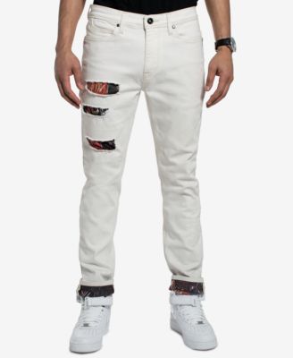 Sean John - Men's Basquiat Ripped Printed Jeans