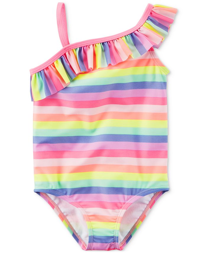 Carter's 1-Pc. Ruffled Rainbow Swimsuit, Little Girls - Macy's