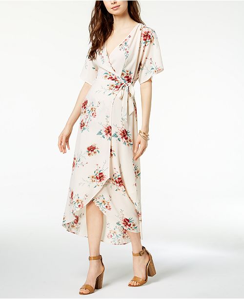 Monteau Petite Printed FauxWrap Maxi Dress, Created for Macy's