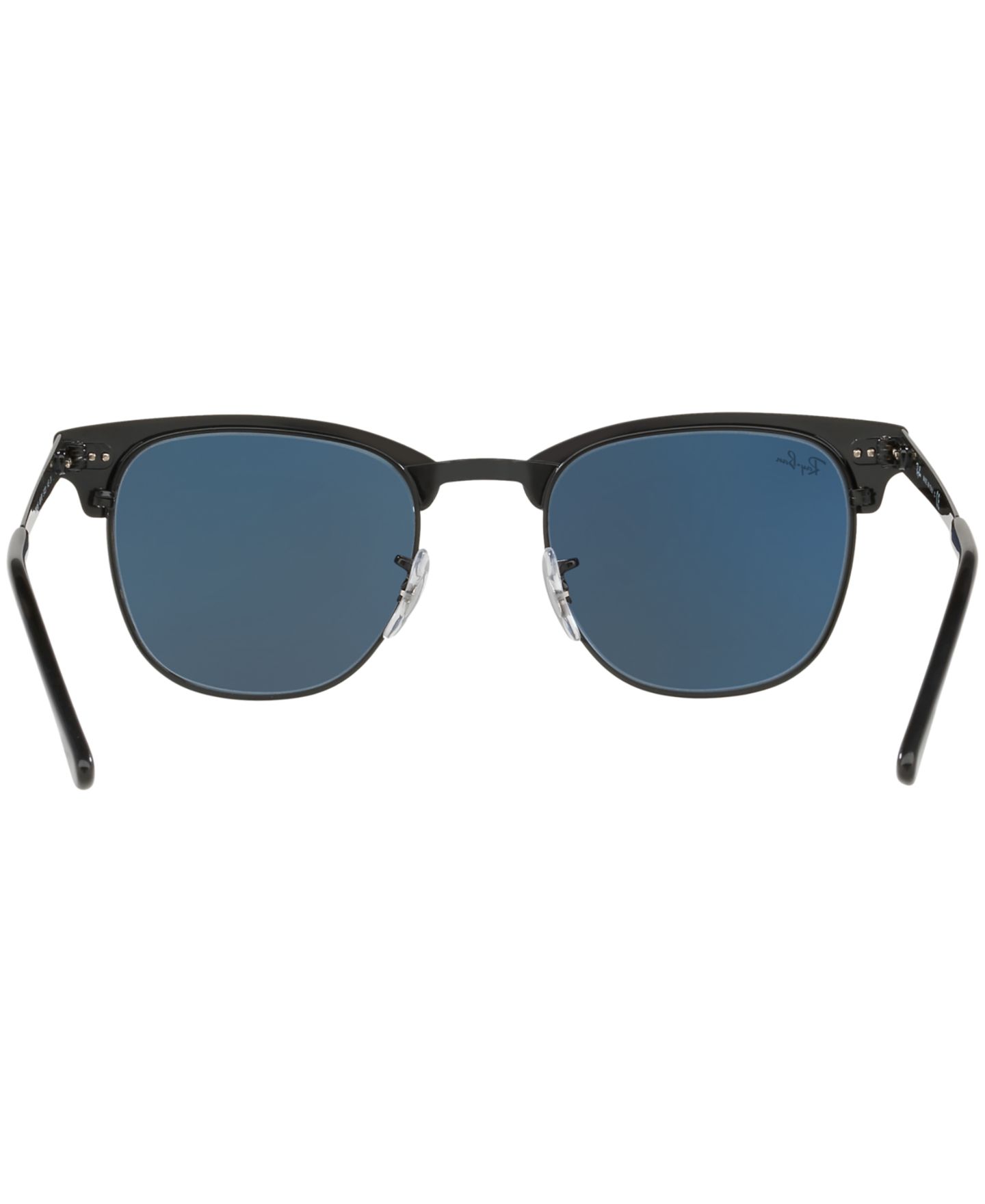 Солнцезащитные очки Ray-Ban Clubmaster Metal RB3716, цвет: Синий / Чёрный — фото 5