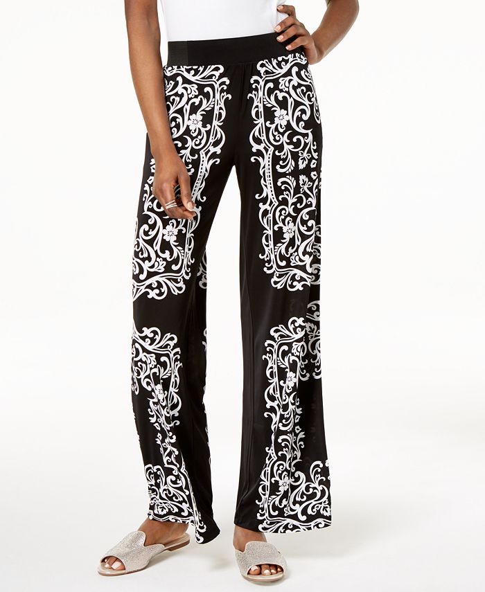 INC International Concepts I.N.C. Petite Printed PullOn Pants, Created