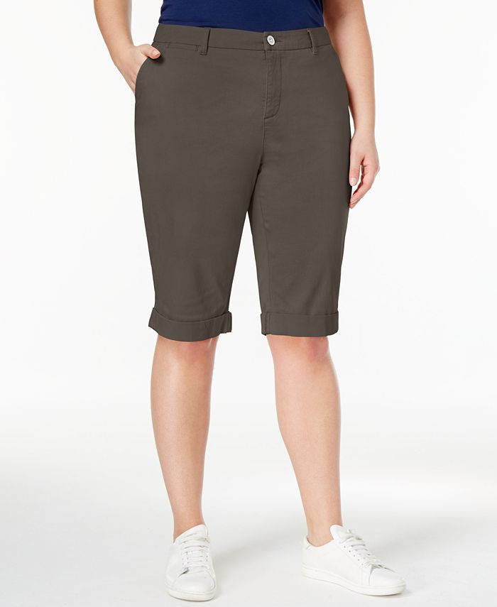 Style & Co Plus Size Cuffed Bermuda Shorts, Created for Macy's ...