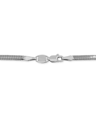 Lightweight 17" Reversible Omega 14k Gold over Sterling Silver and Sterling Silver Necklace