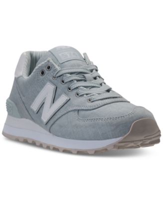 crucero léxico Preservativo New Balance Women's 574 Beach Chambray Casual Sneakers from Finish Line -  Macy's