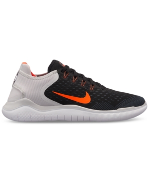 Nike Men's Free Run 2018 Running Sneakers From Finish Line In Black/total Crimson-vast