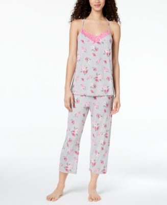 Thalia Sodi Knit Lace-Racerback Pajama Set, Created for Macy's ...
