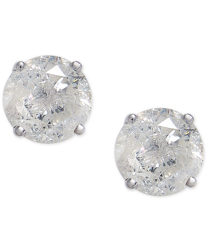 Macy's Diamond Stud Earrings (3/4 ct. t.w.) in 14k White Gold Macy's