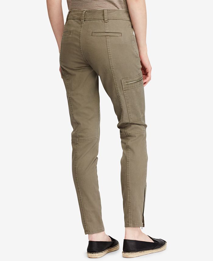 Lauren Ralph Lauren Twill Skinny Cargo Pants - Macy's