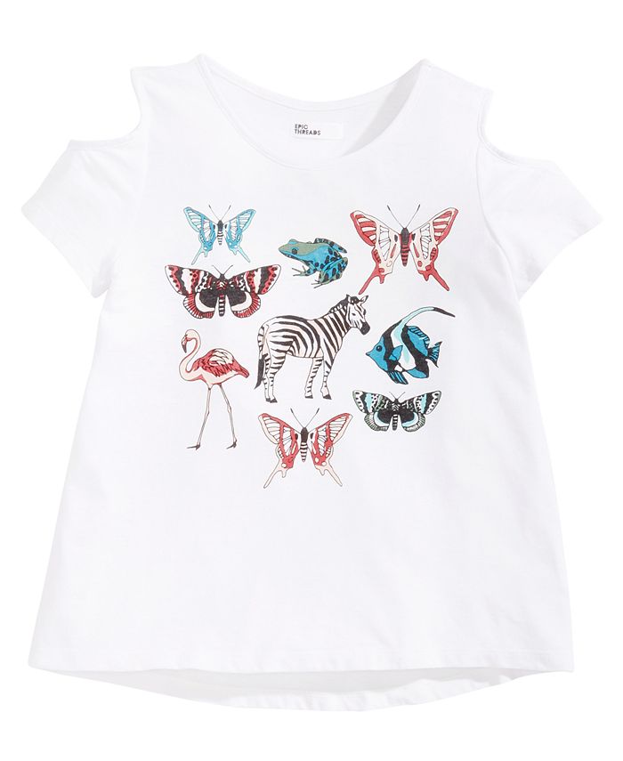 Epic Threads Animal Graphic-Print Shirt, Big Girls, Created for Macy's ...