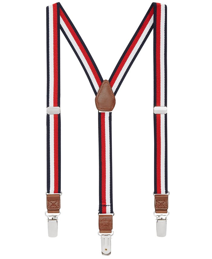 Tommy Hilfiger Striped Suspenders, Big Boys - Macy's