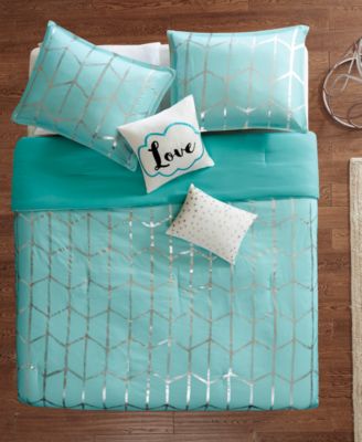 Raina Metallic 4-Pc. Comforter Set, Twin/Twin XL