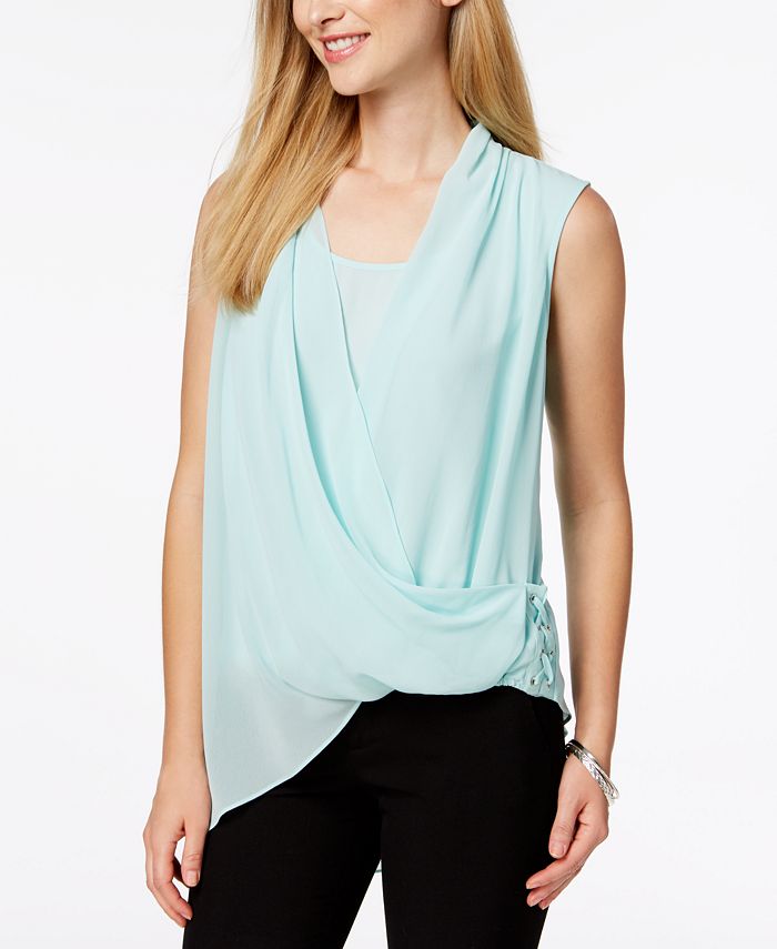 Alfani Women's Surplice Wrap Top, Created for Macy's - Macy's