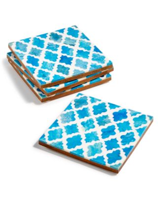 Global Goods Partners Set of 4 Roman Coasters - Macy's