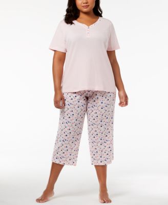 Charter Club - Mix It Plus Size Cotton Pajama Set