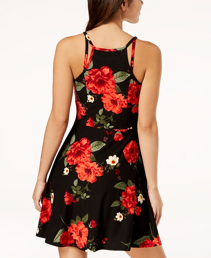 Gold Juniors' DoubleStrap Fit & Flare Dress Macy's