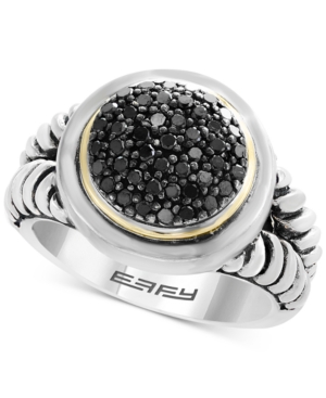 image of Balissima by Effy Diamond Cluster Ring (1/3 ct. t.w.) in Sterling Silver & 18k Gold