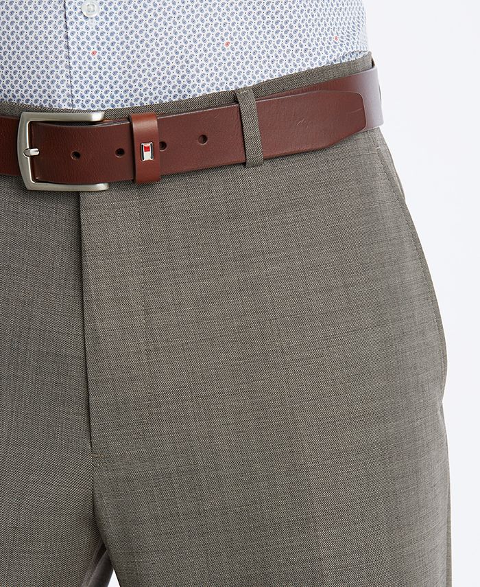 Tommy Hilfiger Men's Modern-Fit Stretch Tan Sharkskin Suit Pants - Macy's