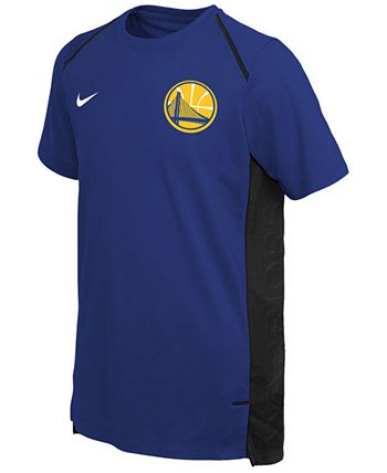 Men's Nike Blue Golden State Warriors Elite Shooter Performance Long Sleeve  T-Shirt