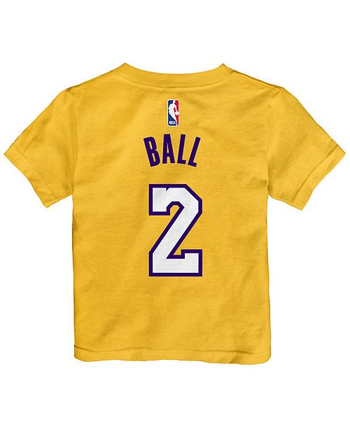 Nike Lonzo Ball Los Angeles Lakers Replica Name Number T Shirt Little Boys 4 7 Reviews Sports Fan Shop By Lids Men Macy S