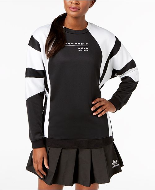 Adidas Equipment Colorblocked Relaxed Sweatshirt Reviews Tops Women Macy S