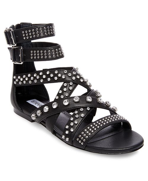steve madden women's daft studded gladiator sandals