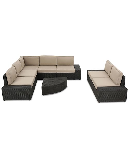 Furniture Brookside Outside 8Pc. Sectional Sofa Set, Quick Ship