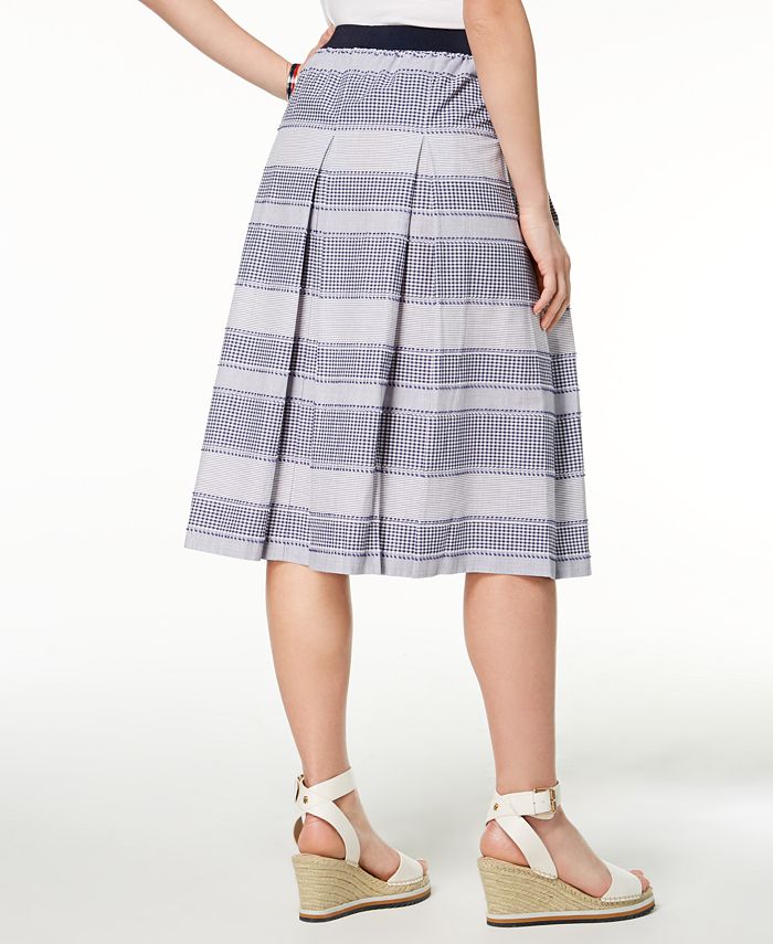 Tommy Hilfiger Cotton Pleated Full Skirt, Created for Macy's Macy's