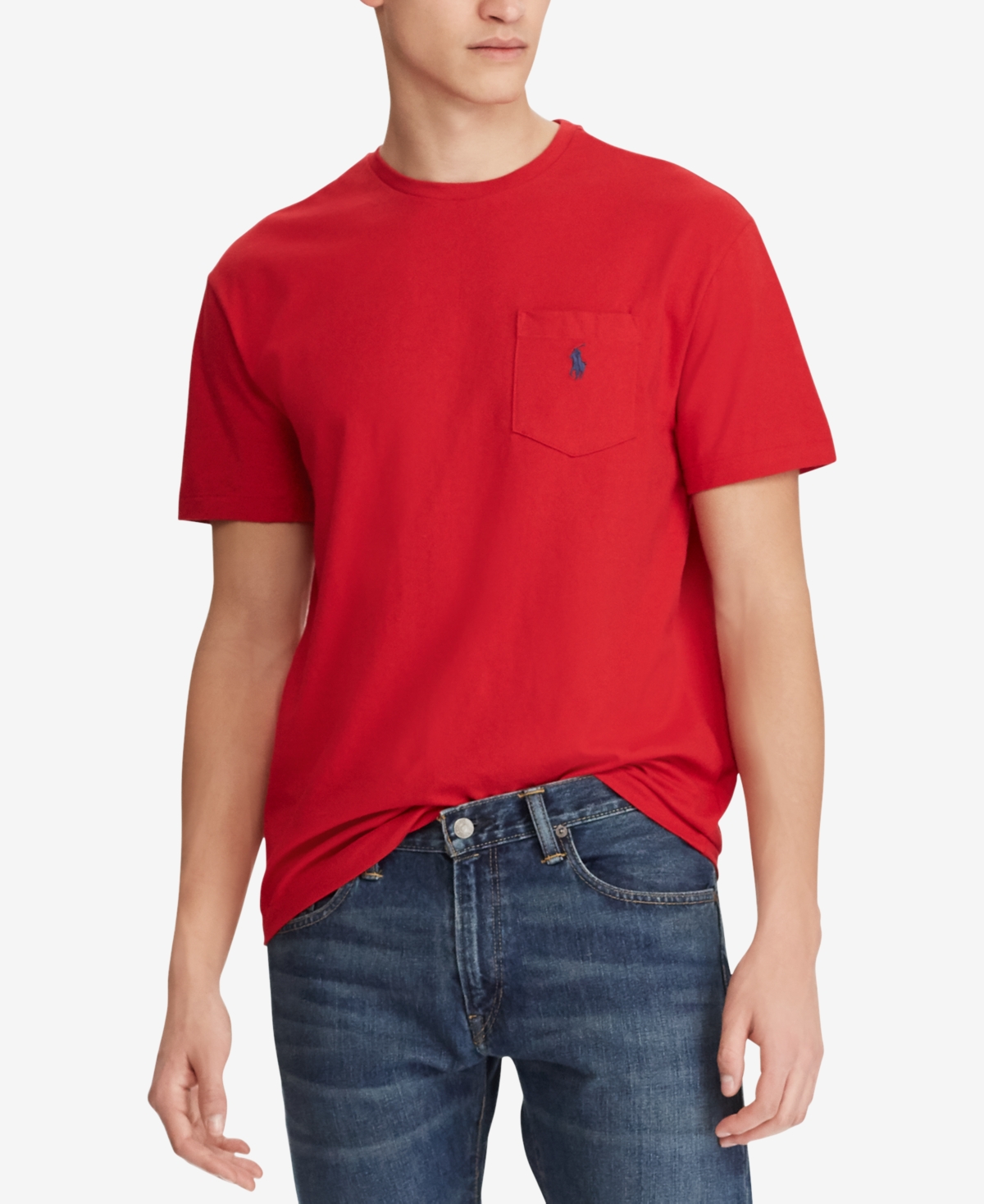 Polo Ralph Lauren Men's Classic Fit Crew Neck Pocket T-shirt In Rl  Red