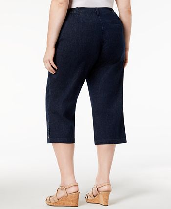 Karen Scott Plus Size Denim Capri Pants, Created for Macy's - Macy's