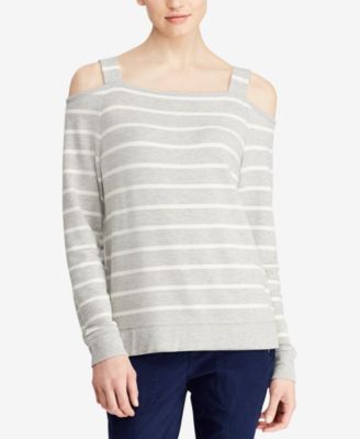 Lauren Ralph Lauren - Striped Cold-Shoulder Top