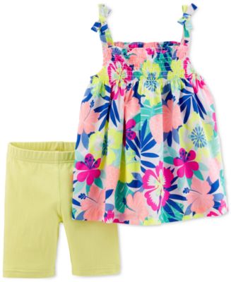 Carter's 2pc Kid Girl Beach Top And Shorts Set