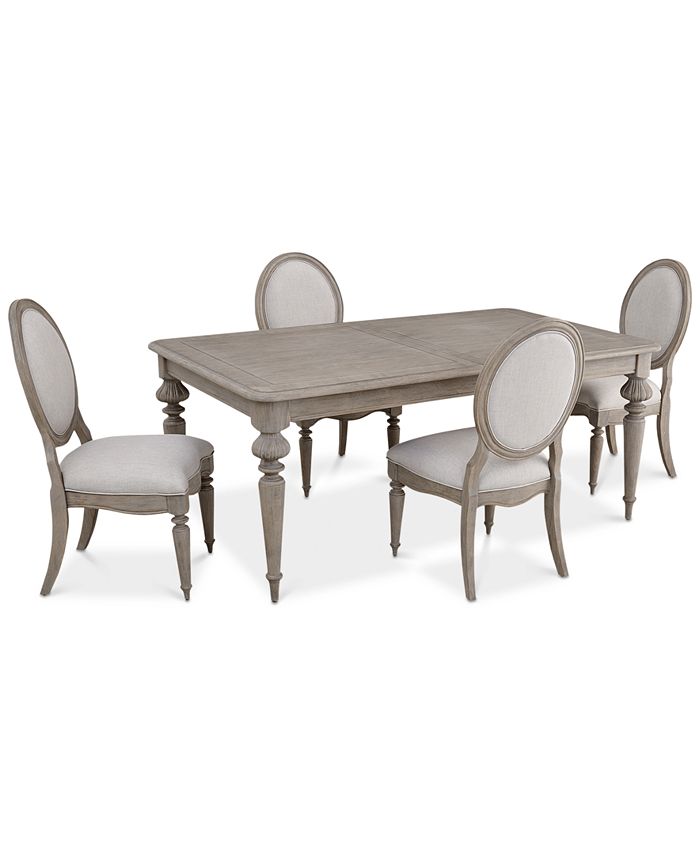 Furniture Elina Expandable Dining Furniture 5 Pc. Set Dining
