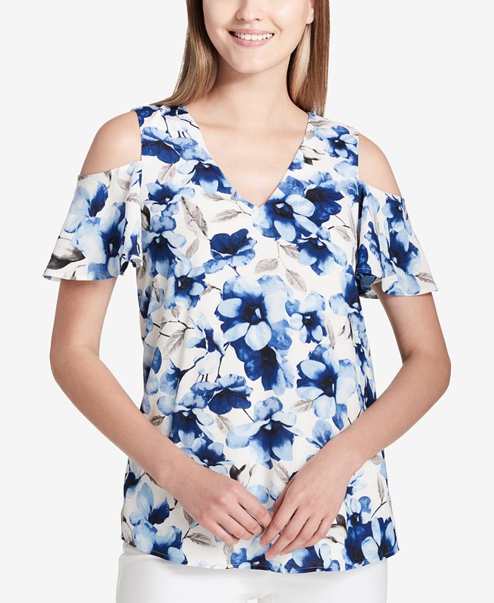Calvin klein cold deals shoulder top