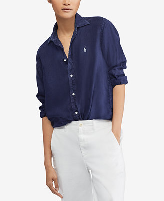 Polo Ralph Lauren Relaxed Fit Linen Shirt - Macy's