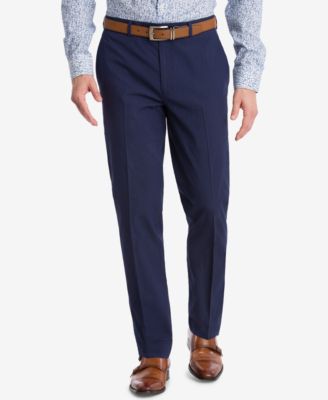 Bar III - Men's Slim-Fit Active Stretch Navy Stripe Seersucker Suit Pants