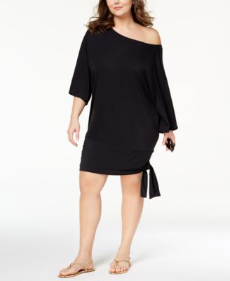 macys plus size swim cover up