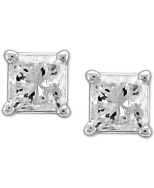 image of Diamond Princess Stud Earrings (1/3 ct. t.w.) in 14k White Gold