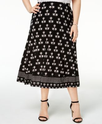 macy's plus size skirts