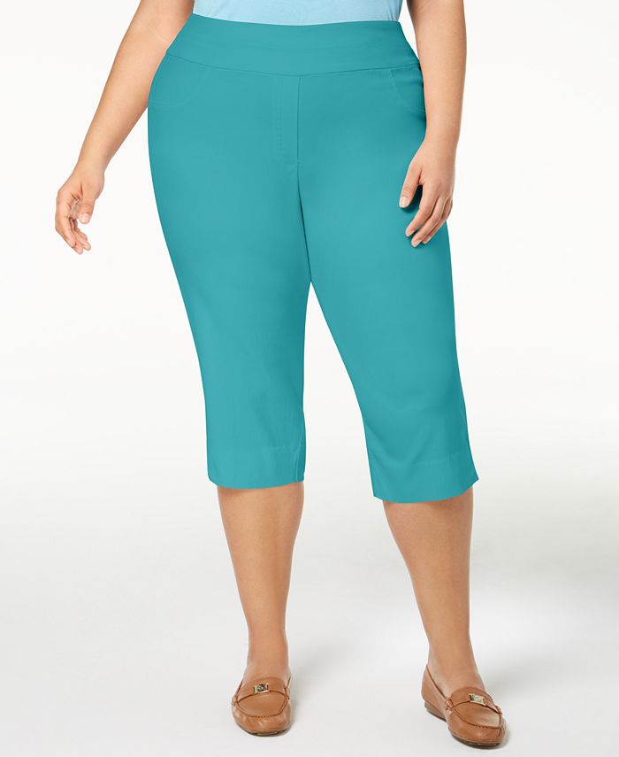 Alfred Dunner Turks & Caicos Plus Size Pull-On Capri Pants - Macy's