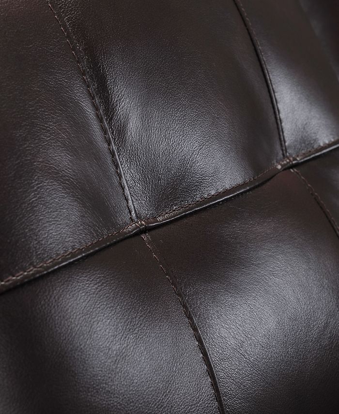 Furniture Kaleb 84" Tufted Leather Sofa, Created for Macy's & Reviews