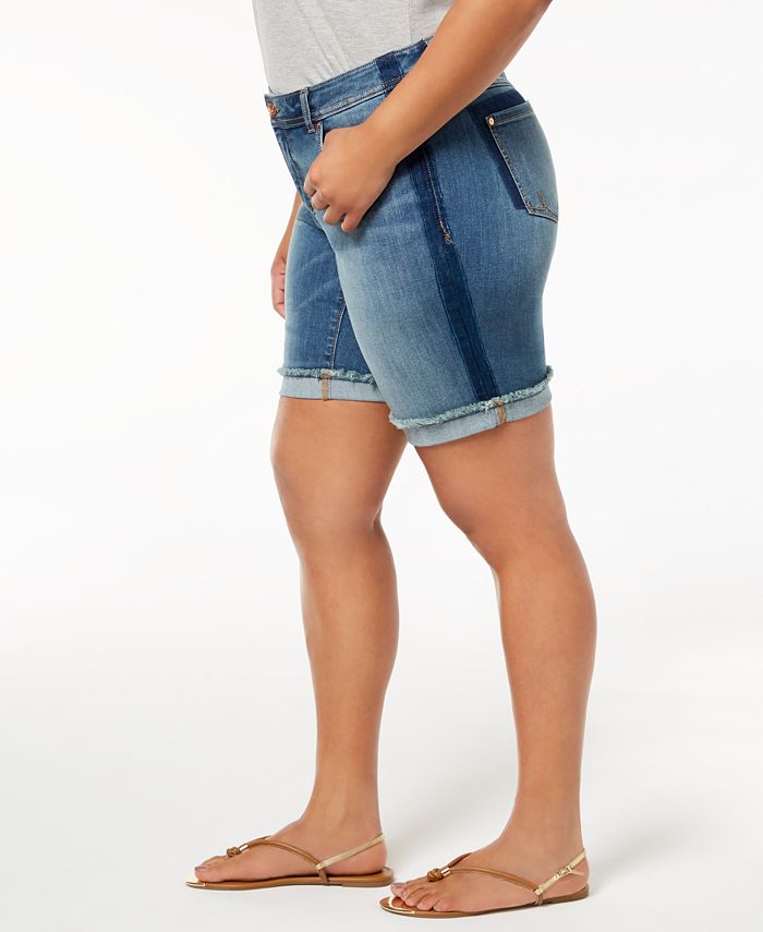 INC International Concepts INC Plus Size Denim Shorts, Created for Macy's & Reviews - Women - Macy's